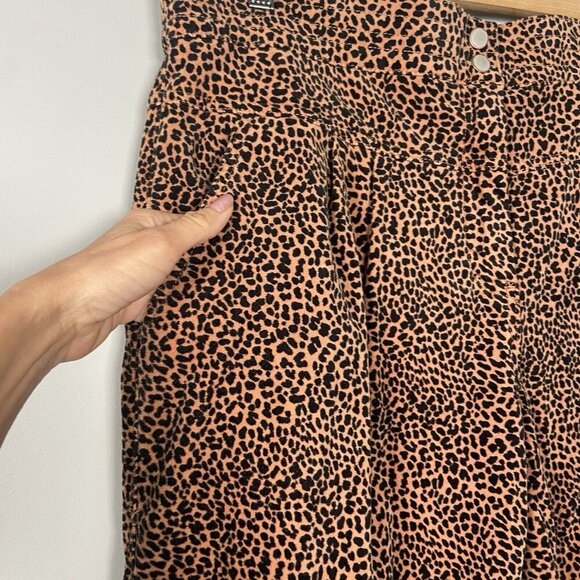 Anthropologie Kalea Joggers Pants Leopard Size 1X Plus Corduroy Mobwife NWT NEW - Picture 2 of 15